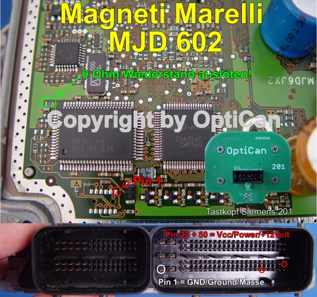 Magneti Marelli MJD 602 (Fiat) pinout diagram 1